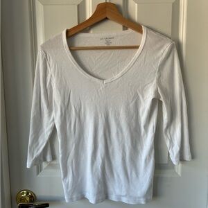 Brandy Melville St. George Josephine White 3/4 Sleeve Tee